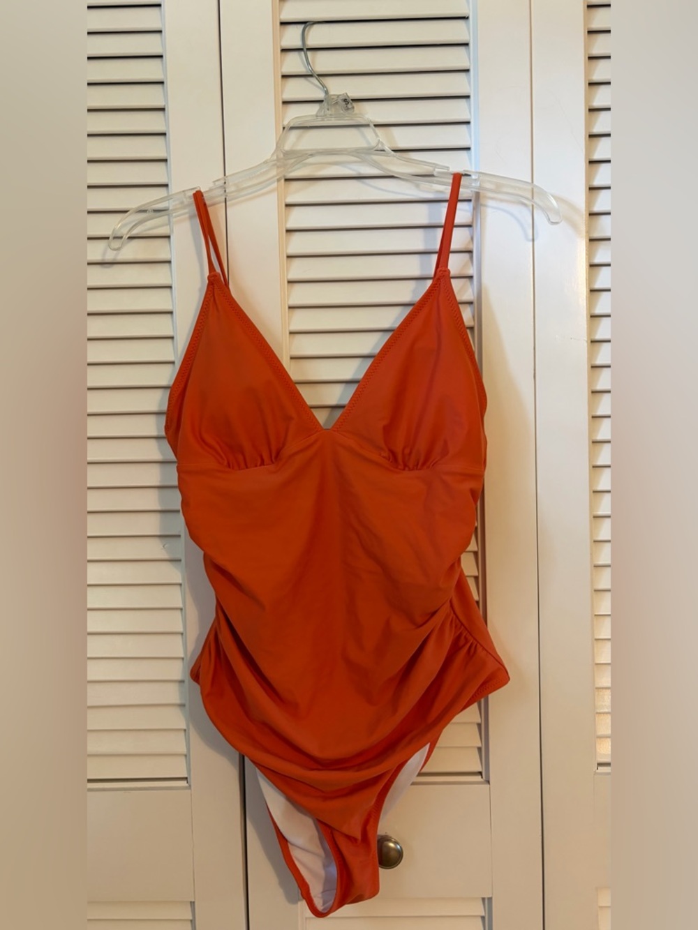 Solid Orange One-Piece Swimsuit